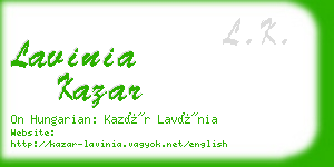 lavinia kazar business card